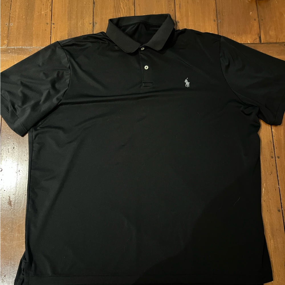 Ralph Lauren Black Polo XXL with Gray Pony